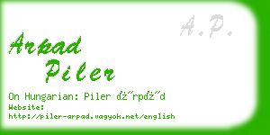 arpad piler business card